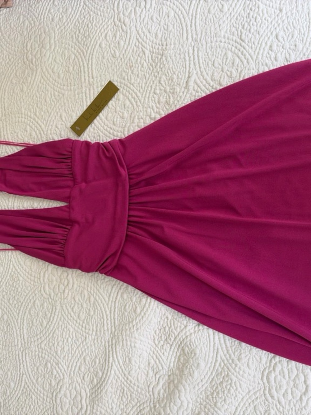 Nicole Miller Strapless Fuchsia Cocktail Dress